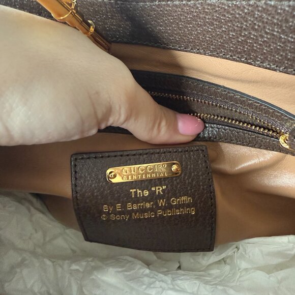 NWT Gucci Jackie 1961 Hobo Handbag Music Printed Beige Canvas Leather Strap - Picture 13 of 13